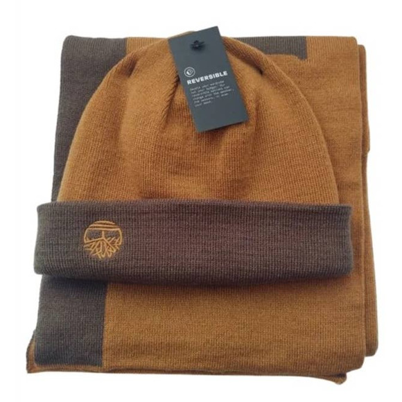 Timberland Other - Timberland Men's Reversible Hat & Scarf Set Wheat NWT
